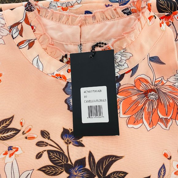 ABS COLLECTION Sleeveless Floral Dress NWT pink - Picture 14 of 14